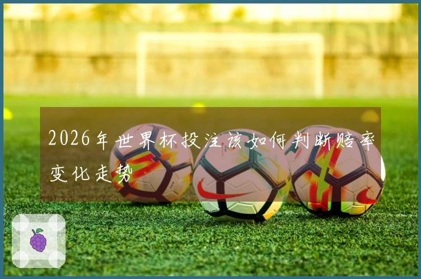 2026年世界杯投注该如何判断赔率变化走势